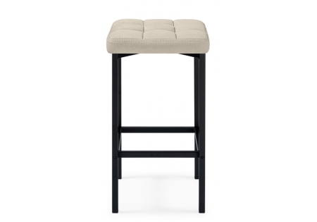 Барный стул Лофт ткань канди крем, черный матовый