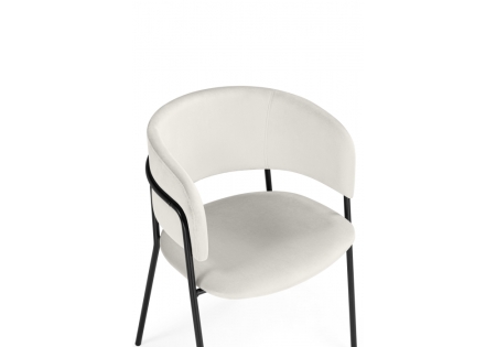 Стул на металлокаркасе Осло белый (milk), черный