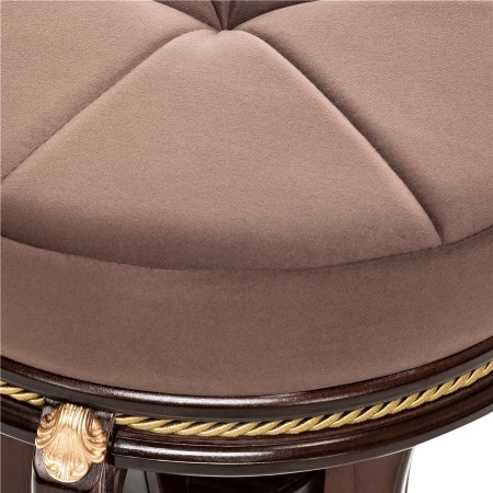 Банкетка Глория темное дерево и коричневый, дерево и ткань