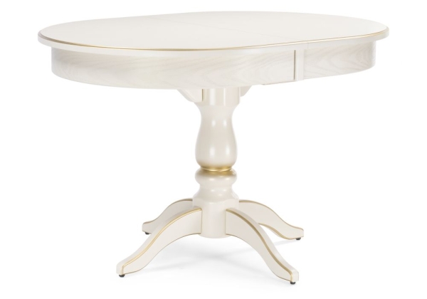 Стол деревянный Сайрус слоновая кость, золото