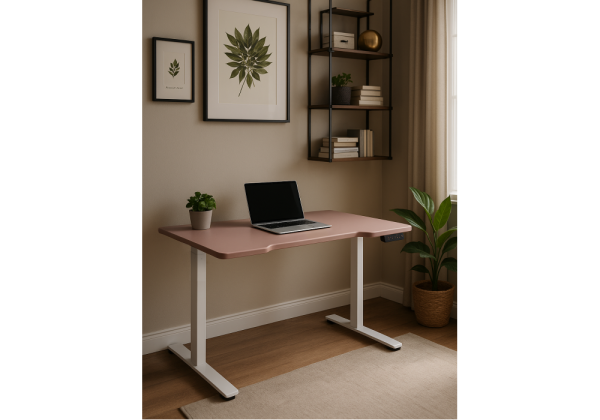 Компьютерный стол Маркос 140х80 розовый, белый