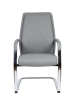 Кресло офисное Liverpool New серый, ткань и металл, мягкое сиденье, с подлокотниками