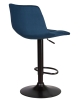 Набор 2 шт Стул барный TAILOR BLACK, синий велюр (MJ9-117)