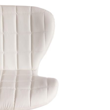 Стул барный AVIONIC (mod. KY712A) металл, экокожа, 45*53*86-107 см, белый и хром