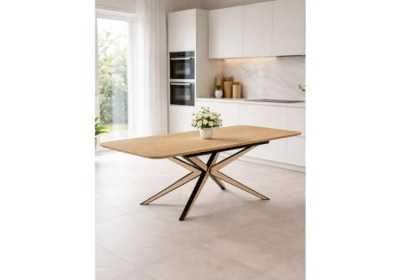 Стол деревянный Roxy 160(220)x90 светлый дуб