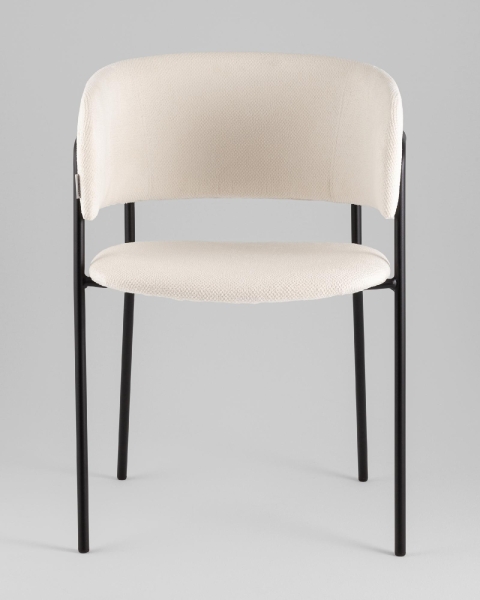 Кресло Нэлли New буклированный велюр белый