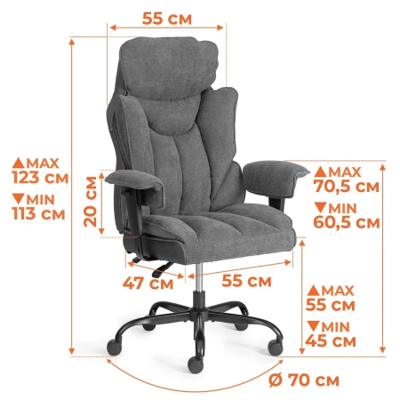 Кресло Comfy BL серое