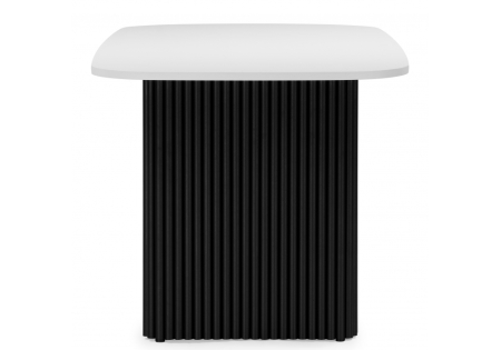 Стол деревянный Бавария B 180 х 90 белая пленка шагрень, черный