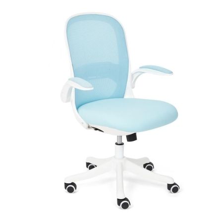 Кресло Happy white, ткань, голубой