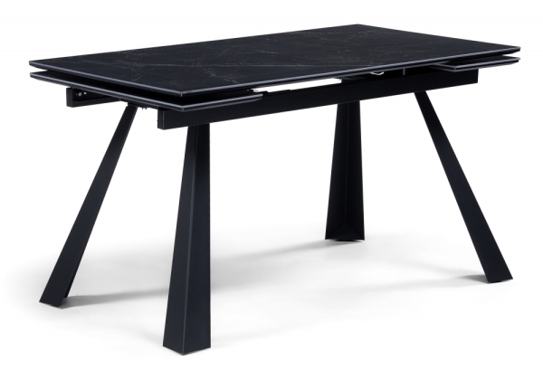 Керамический стол Маунт 140x80 черный мрамор, черный