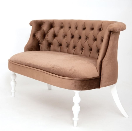 Диван Бархат эмаль белая, 6 - шоколад