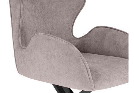 Стул на металлокаркасе Карлайл латте brendy smoke 04, черный