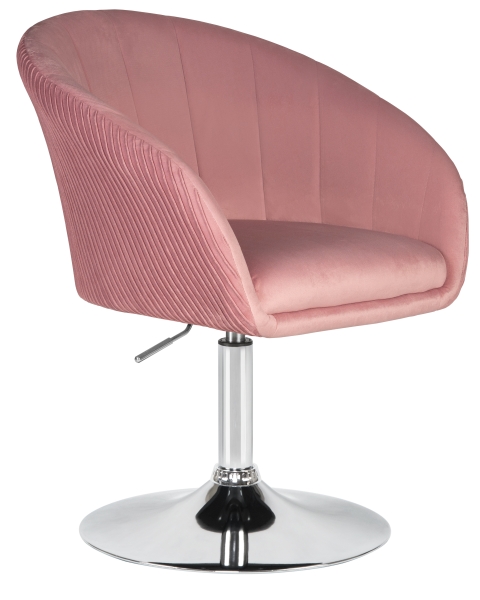 Кресло дизайнерское EDISON, розовый велюр (1922-16)