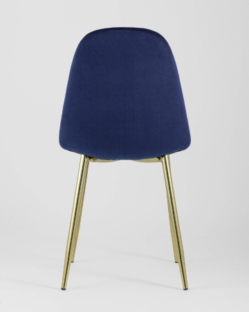 Стул Валенсия велюр синий золотые ножки Стул Валенсия велюр синий золотые ножки