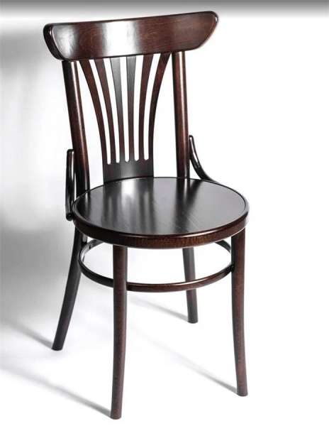Деревянный стул венский Uranus темный орех с твердым сиденьем