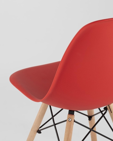 Стул Eames Style DSW красный x4 (разборный каркас)