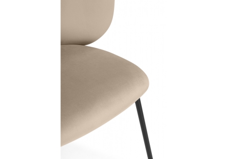 Стул на металлокаркасе Рикко темно-бежевый (H-07), черный
