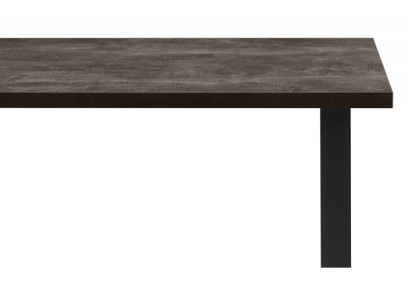 Стол деревянный Лиман 117 х 77 бетон темный, черный матовый