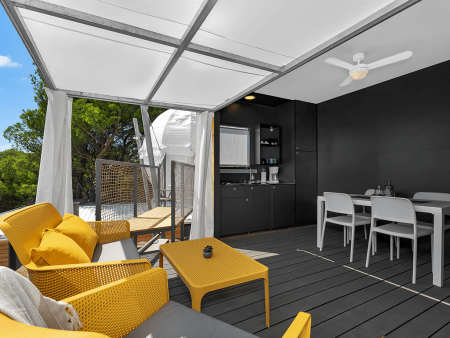 Диван пластиковый Net Bench желтый Диван пластиковый Net Bench желтый