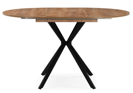 Стол деревянный Орион 90, 130 дуб крафт золотой, черный матовый