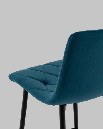 Стул полубарный Одди Diamond велюр синий Стул полубарный Одди Diamond велюр синий