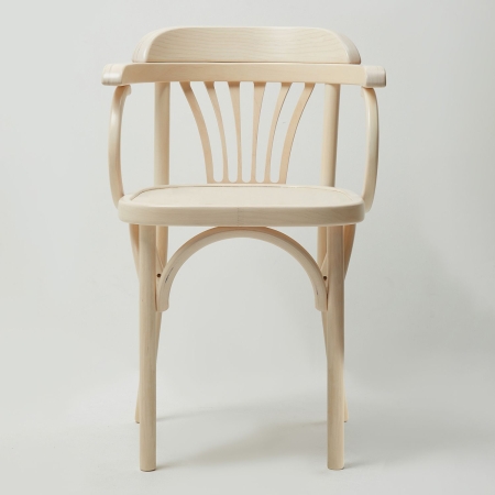 Деревянный стул Венский беленый дуб с твердым сиденьем