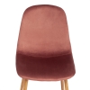 Стул BREEZE (mod. 4724) вельвет и металл, 44х53х87 см, коралловый и натуральный