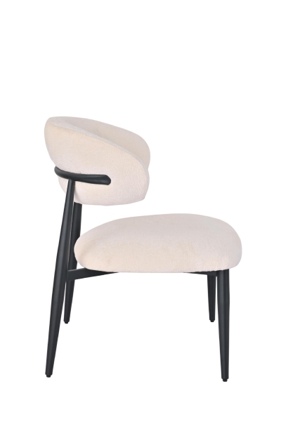 Кресло лаунж Ayla молочный