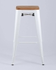 Стул барный TOLIX WOOD белый глянцевый Стул барный TOLIX WOOD белый глянцевый