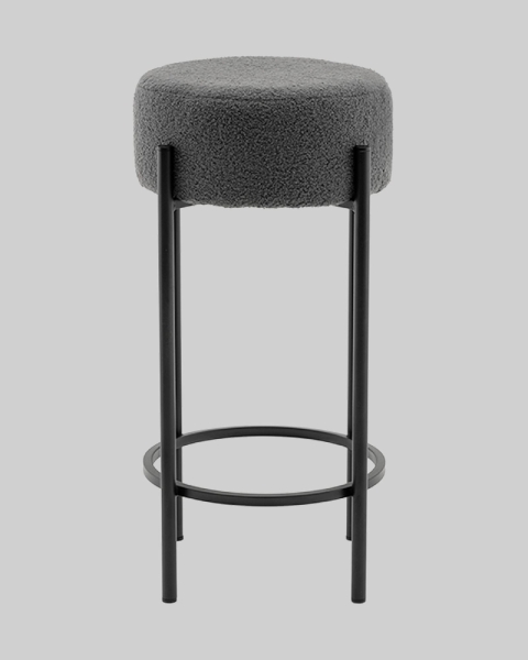 Стул барный Беккет букле темно-серый
