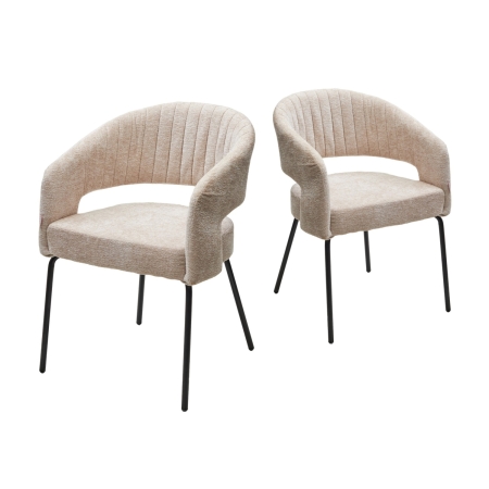 Стул SNUG 3018-10 бежевый, шенилл, черный каркас