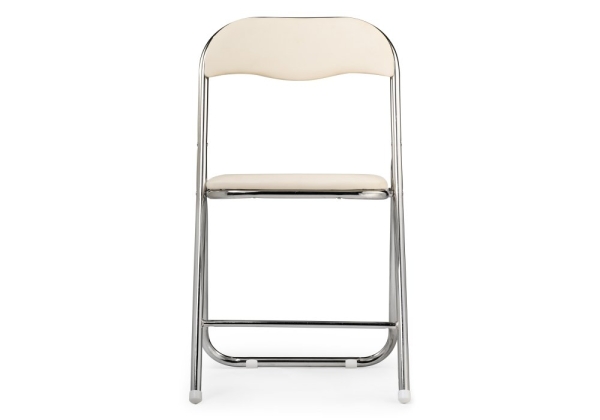 Стул Fold 1 складной бежевый, хром