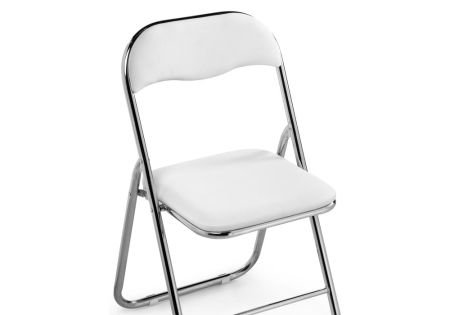 Стул Fold 1 складной белый, хром