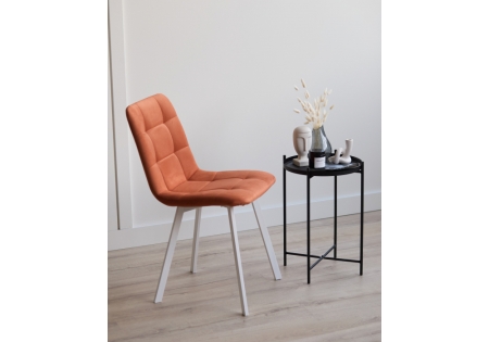 Стул на металлокаркасе Чилли терракотовый, белый