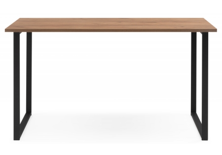 Стол деревянный Лиман 140 х 80 дуб крафт золотой, черный матовый