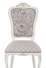 Стул Виконт тон 308 слоновая кость, патина золото, ткань Афитап розовый, компаньон
