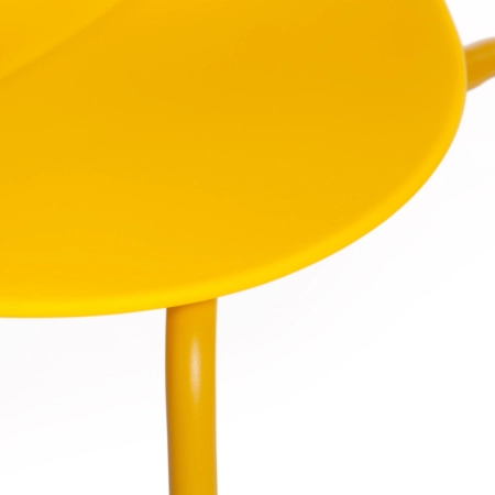 Стул EBAY желтый, металл и пластик, твердое сиденье, без подлокотников