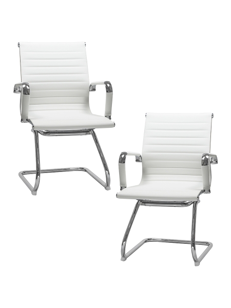Набор 2 шт Офисное кресло для посетителей CODY белый