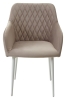 Стул BRANDY-X латте #25 белый каркас, велюр