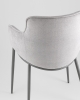 Стул Твигги шенилл серый с серым каркасом