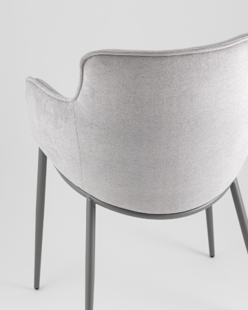 Стул Твигги шенилл серый с серым каркасом
