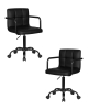 Набор 2 шт Офисное кресло для персонала TERRY BLACK, черный
