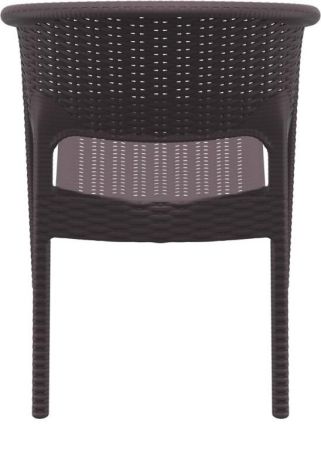 Кресло пластиковое плетеное Panama коричневое