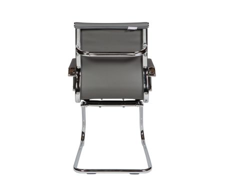 Кресло офисное Техно CF хром серая экокожа