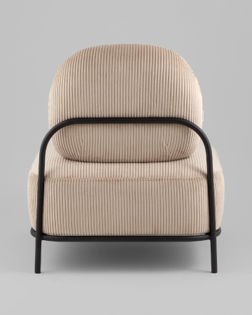 Кресло Стоун велюр рельефный бежевый