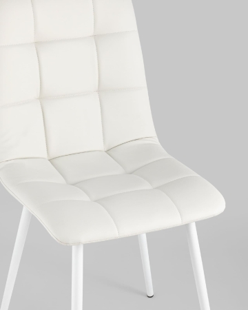 Стул Oliver экокожа белый белые ножки 2 шт.
