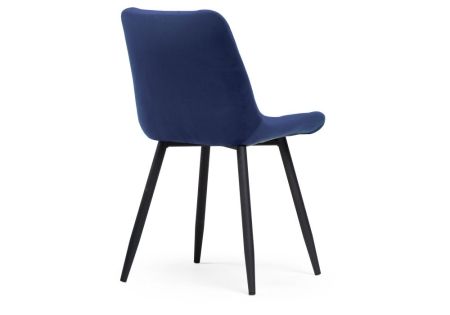 Стул Челси велюр синий, черный