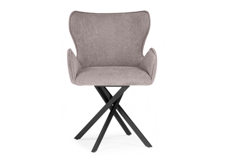 Стул на металлокаркасе Карлайл латте brendy smoke 04, черный