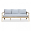 Диван деревянный трехместный с подушками Tagliamento Freeport серый