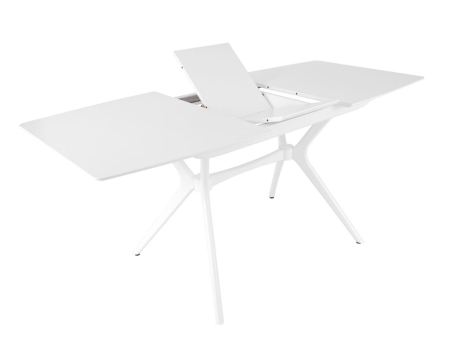 Стол Марко белый, дерево, прямоугольная столешница, раскладной